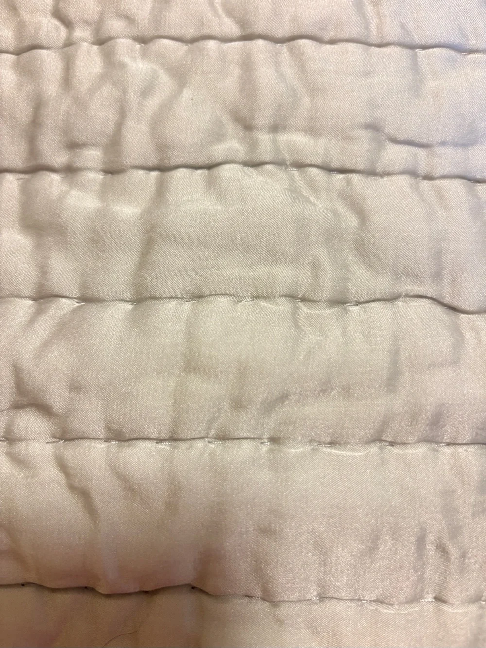 Pottery Barn Silk Channel Two-Toned Cotton Quilted Euro Sham Gray Ivory 26x26